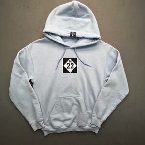 M22 Michigan Designed Printed Light Blue Hoodie Sweatshirt Size S